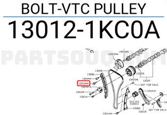 Nissan 130121KC0A BOLT-VTC PULLEY