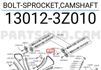 Nissan 130123Z010 BOLT-SPROCKET,CAMSHAFT