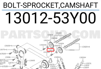 Nissan 1301253Y00 BOLT-SPROCKET,CAMSHAFT