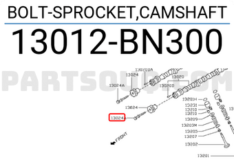 Nissan 13012BN300 BOLT-SPROCKET,CAMSHAFT