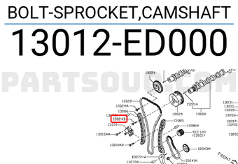 Nissan 13012ED000 BOLT-SPROCKET,CAMSHAFT