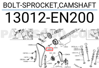 Nissan 13012EN200 BOLT-SPROCKET,CAMSHAFT