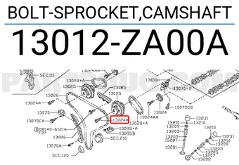 Nissan 13012ZA00A BOLT-SPROCKET,CAMSHAFT