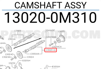 Nissan 130200M310 CAMSHAFT ASSY