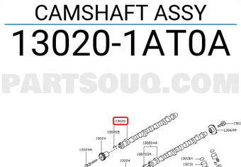 Nissan 130201AT0A CAMSHAFT ASSY