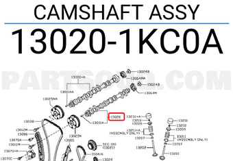 Nissan 130201KC0A CAMSHAFT ASSY