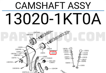 Nissan 130201KT0A CAMSHAFT ASSY
