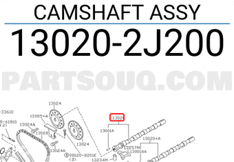 Nissan 130202J200 CAMSHAFT ASSY
