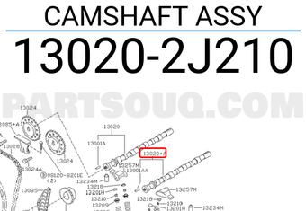Nissan 130202J210 CAMSHAFT ASSY