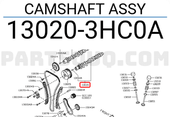 Nissan 130203HC0A CAMSHAFT ASSY