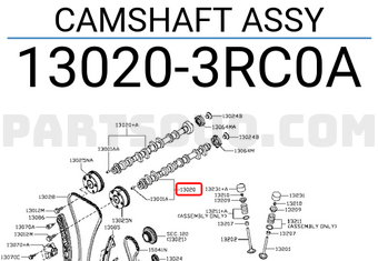 Nissan 130203RC0A CAMSHAFT ASSY