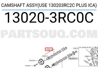 Nissan 130203RC0C CAMSHAFT ASSY(USE 130203RC2C PLUS ICA)