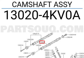 Nissan 130204KV0A CAMSHAFT ASSY