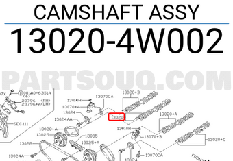 Nissan 130204W002 CAMSHAFT ASSY