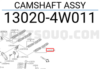 Nissan 130204W011 CAMSHAFT ASSY