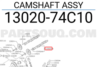 Nissan 1302074C10 CAMSHAFT ASSY