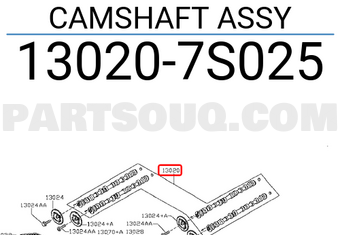 Nissan 130207S025 CAMSHAFT ASSY