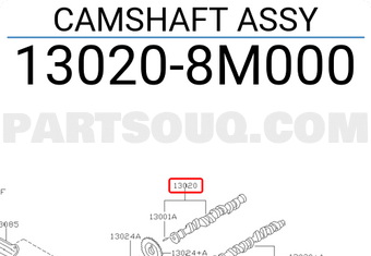 Nissan 130208M000 CAMSHAFT ASSY