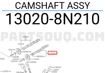 Nissan 130208N210 CAMSHAFT ASSY