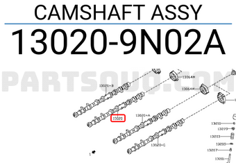 Nissan 130209N02A CAMSHAFT ASSY