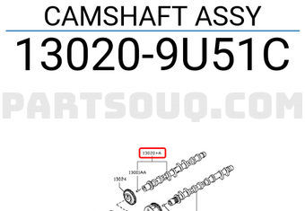 Nissan 130209U51C CAMSHAFT ASSY