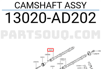 Nissan 13020AD202 CAMSHAFT ASSY