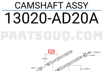 Nissan 13020AD20A CAMSHAFT ASSY