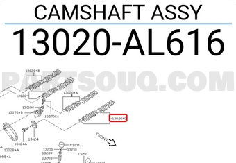 Nissan 13020AL616 CAMSHAFT ASSY