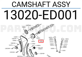 Nissan 13020ED001 CAMSHAFT ASSY