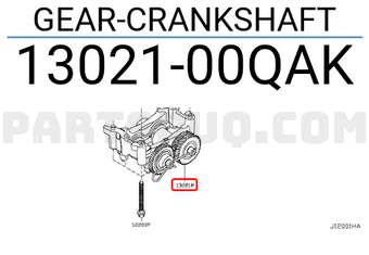 Nissan 1302100QAK GEAR-CRANKSHAFT