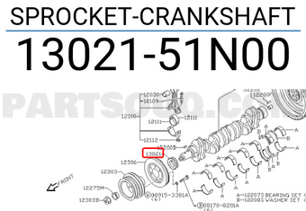 Nissan 1302151N00 SPROCKET-CRANKSHAFT