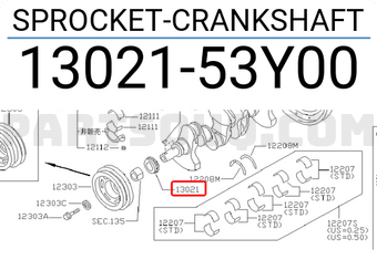 Nissan 1302153Y00 SPROCKET-CRANKSHAFT