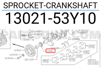 Nissan 1302153Y10 SPROCKET-CRANKSHAFT