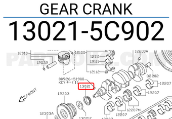 Nissan 130215C902 GEAR CRANK