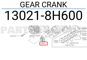 Nissan 130218H600 GEAR CRANK