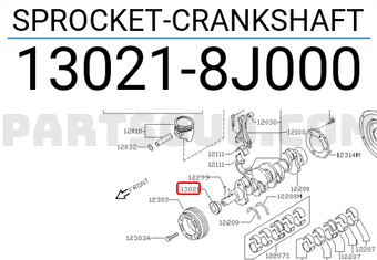 Nissan 130218J000 SPROCKET-CRANKSHAFT