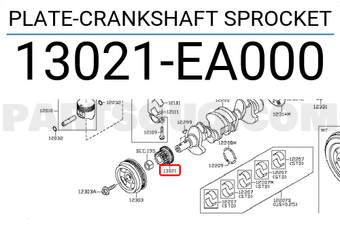 Nissan 13021EA000 PLATE-CRANKSHAFT SPROCKET
