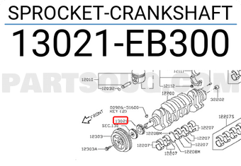 Nissan 13021EB300 SPROCKET-CRANKSHAFT