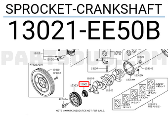 Nissan 13021EE50B SPROCKET-CRANKSHAFT