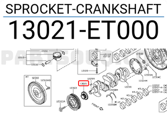 Nissan 13021ET000 SPROCKET-CRANKSHAFT