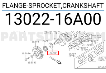 Nissan 1302216A00 FLANGE-SPROCKET,CRANKSHAFT