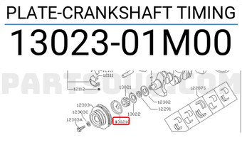 Nissan 1302301M00 PLATE-CRANKSHAFT TIMING