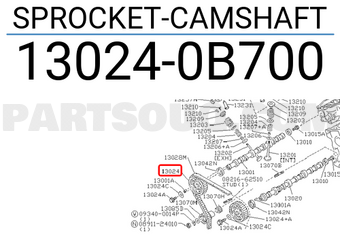 Nissan 130240B700 SPROCKET-CAMSHAFT