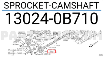 Nissan 130240B710 SPROCKET-CAMSHAFT