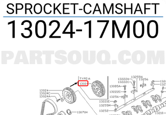 Nissan 1302417M00 SPROCKET-CAMSHAFT