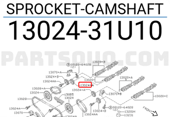 Nissan 1302431U10 SPROCKET-CAMSHAFT