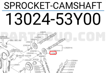 Nissan 1302453Y00 SPROCKET-CAMSHAFT