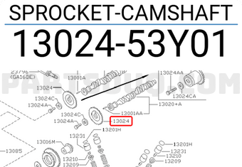 Nissan 1302453Y01 SPROCKET-CAMSHAFT