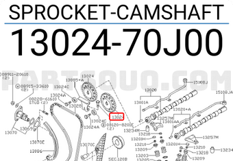Nissan 1302470J00 SPROCKET-CAMSHAFT