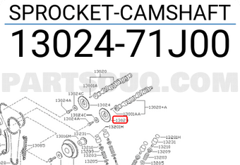 Nissan 1302471J00 SPROCKET-CAMSHAFT